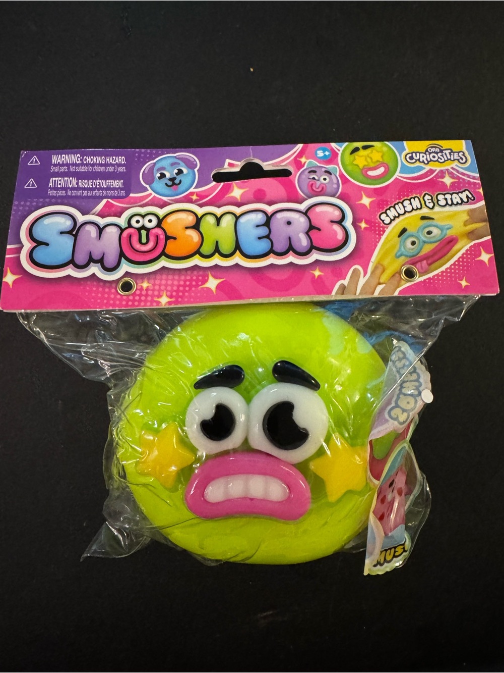 Orb Smushers Green Star Emoji Squishy Toy - new version